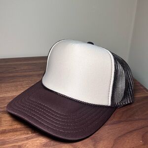 Classic Brown and White Trucker Cap